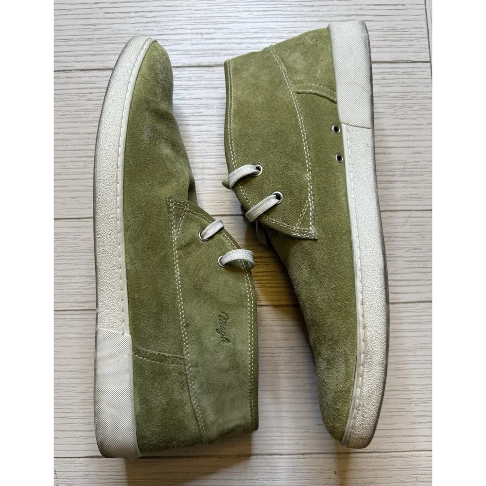 Bruno Magli Men Chukka Desert Green Suede‎ Ankle Lace Up Boots Leather Sz 10